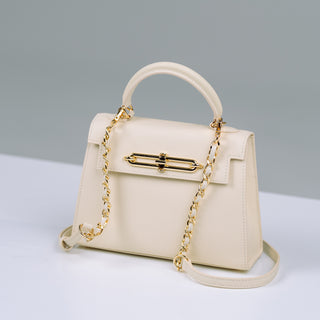 EVA™ Women Leather Hand Bag ( Cream )