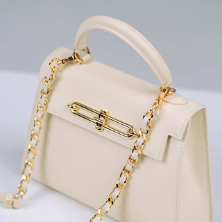 EVA™ Women Leather Hand Bag ( Cream )